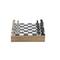 12&#x22; Mango Wood &#x26; Aluminum Traditional Chess Game Set